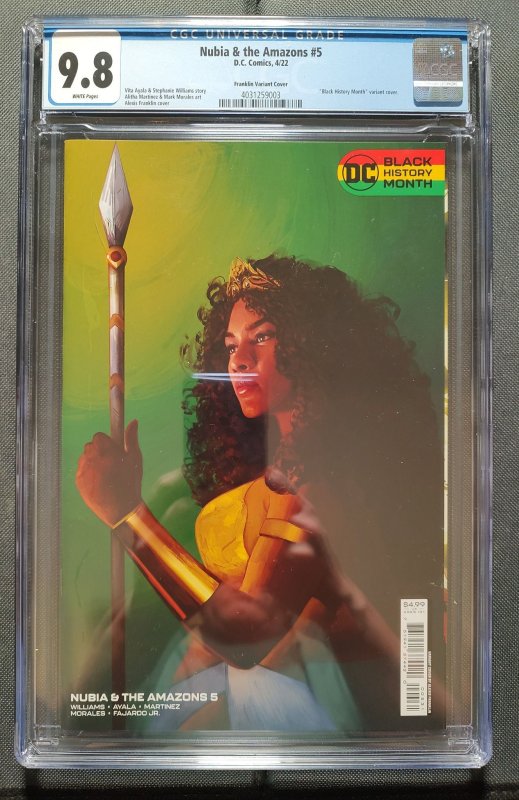 CGC Graded 9.8 Nubia & the Amazons #5 Franklin Cover (2022)