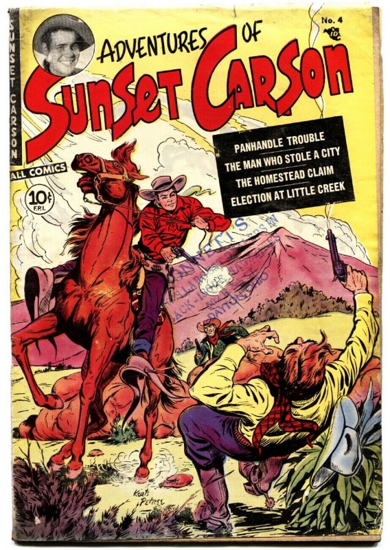 Sunset Carson #4 1951 Kit Carson Keats Petree Golden Age Western 