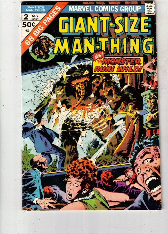 Giant-Size Man-Thing #2 (1974) PRICE DROP! Buscema art! FN Jack Kirby/Powell Art