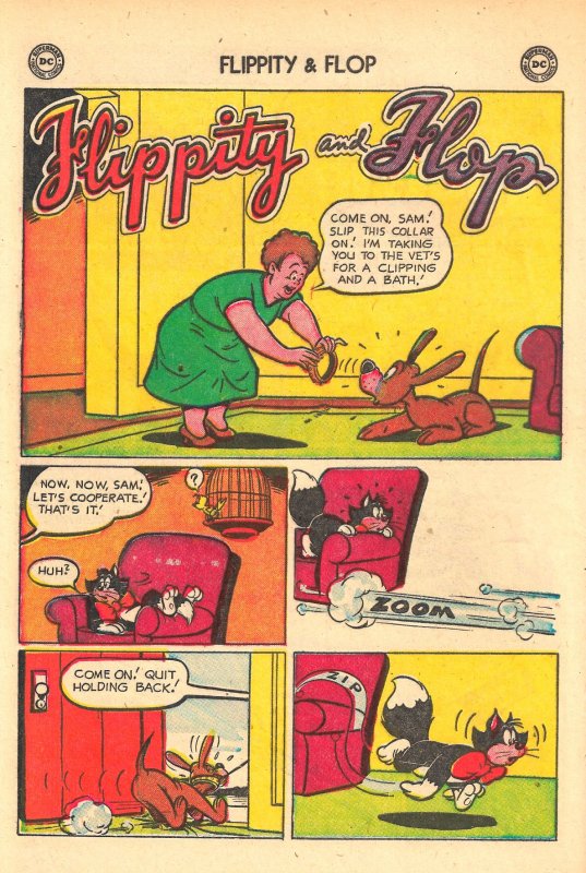 FLIPPITY AND FLOP #1 (Dec 1951) 7.0 FN/VF Cat-Dog-Canary Funny Animal HiJinx!