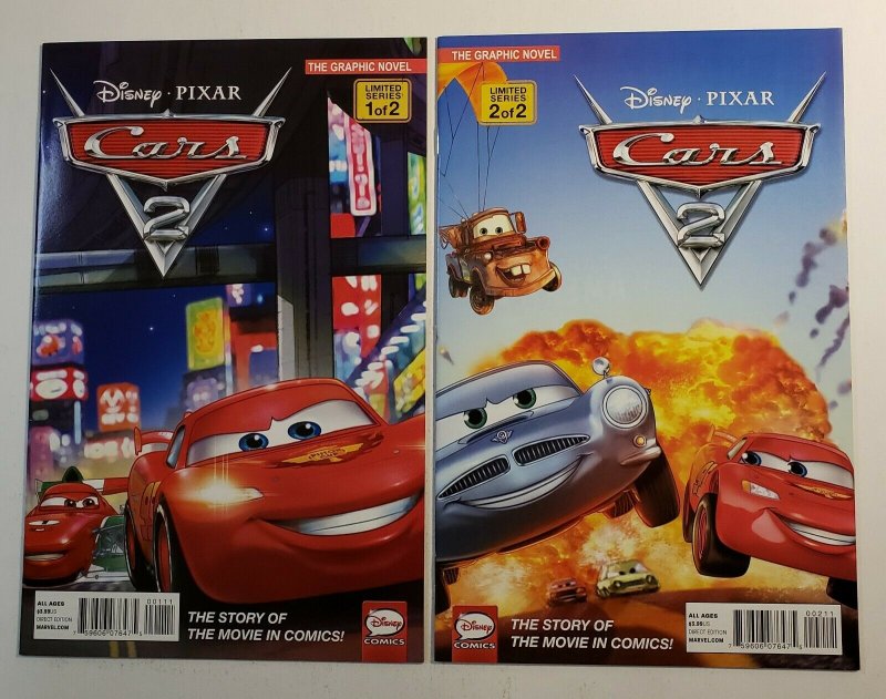 CARS 2 MOVIE IN COMICS #1-2 COMPLETE SET DISNEY COMICS PIXAR CARS 2011