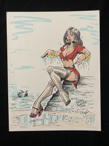 Original Senorita Rio Pin Up by Joshua Quagmire 1985