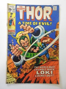 Thor #191 (1971) VG Condition moisture stain