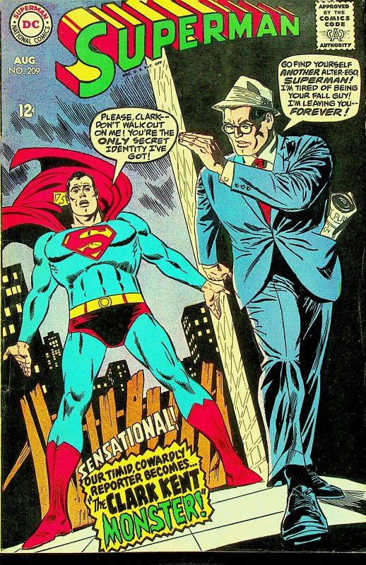 Superman #209 (Aug 1968, DC) - Very Good/Fine