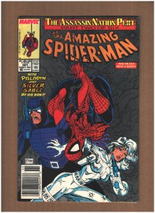 Amazing Spider-man #321 Newsstand Marvel 1989 McFarlane SILVER SABLE FN/VF 7.0