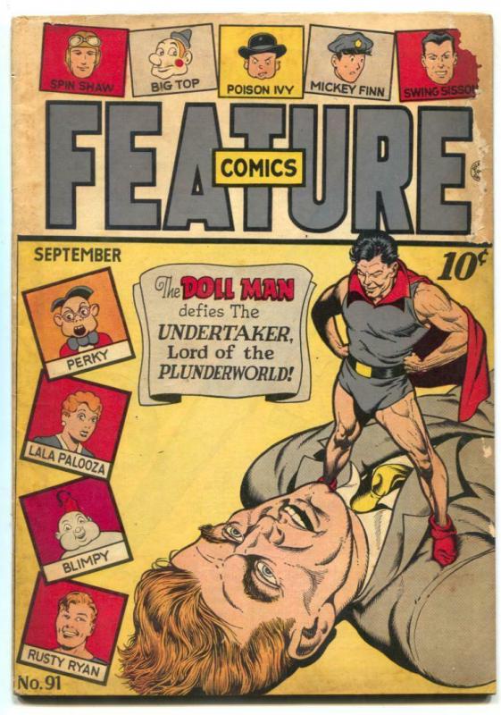 Feature Comics #91 1945- DOLL MAN-undertaker G