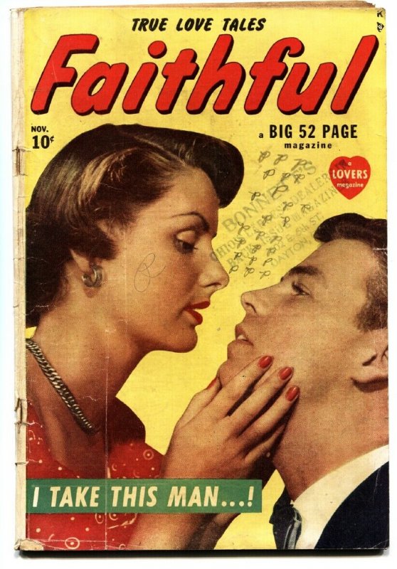 FAITHFUL #1 comic book-1949 ATLAS ROMANCE COMIC-PHOTO COVER