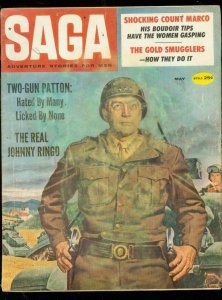 SAGA MAGAZINE MAY 1960-PATTON COVER-JOHNNY RINGO-RARE G-