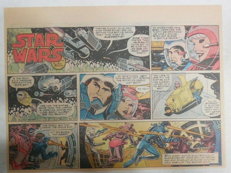 Star Wars Sunday Page #14 by Russ Manning from 6/10/1979 Large Half Page Size!