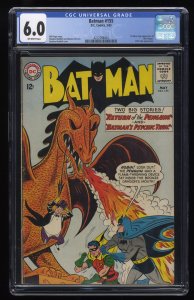 Batman #155 CGC FN 6.0 Off White 1st Appearance Silver Age Penguin!