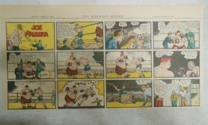 (18) Joe Palooka Sunday Pages by Ham Fisher 1947 Size: 7.5 x 15 inches