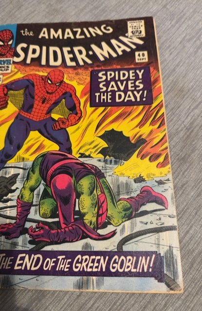 The Amazing Spider-Man #40 (1966)Romita Green Goblin! Marvel 1966 Key see descri