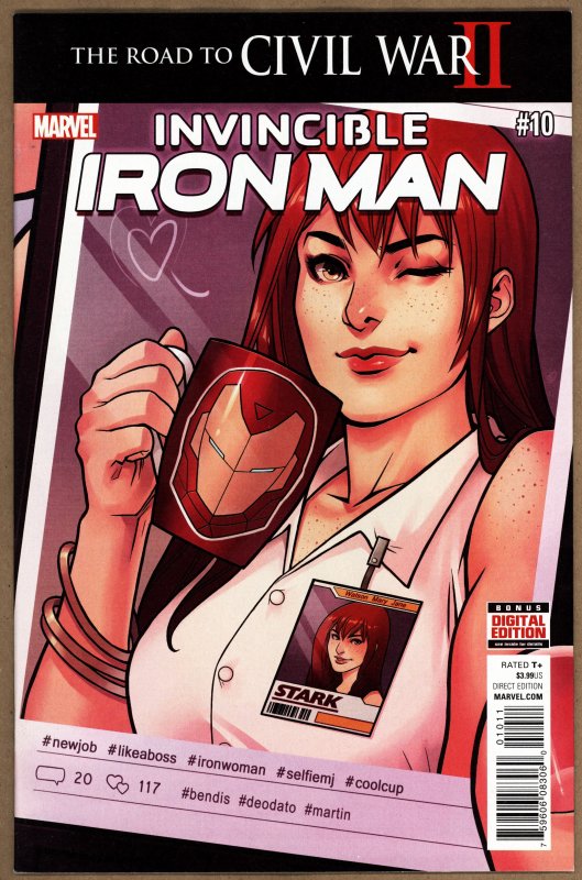 Invincible Iron Man #10 Mike Deodato Cover (2016)