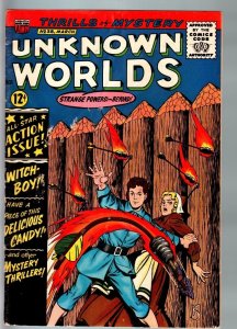 UNKNOWN WORLDS #38-1965-ACG-HORROR-WILD COVER-HERBIE VG/FN