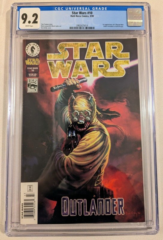 Star Wars 10 CGC 9.2 Rare Newsstand Copy 1st A'Sharad Hett (Darth Krayt) Key