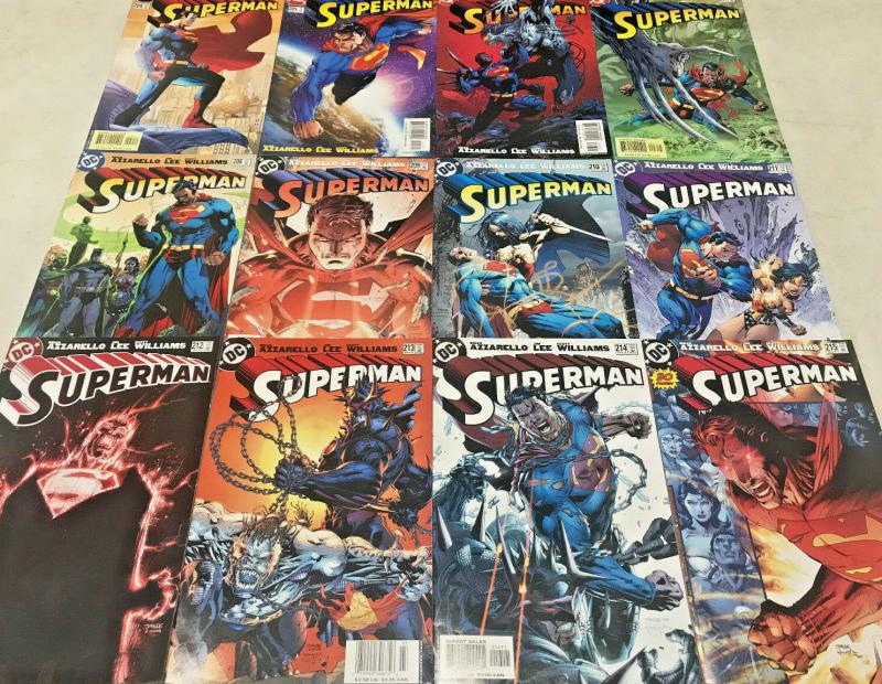 SUPERMAN#204-215 VF/NM LOT 2004 JIM LEE RUN DC COMIC