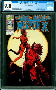 Marvel Comics Presents #76 CGC Graded 9.8 Weapon X, Shanna, Death's Head & Wo...