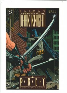 Batman Legends of the Dark Knight #15 NM- 9.2 DC Comics 1991 Prey pt.5