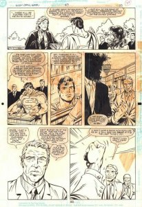Action Comics Annual #3 p.33 Superman Sworn In as President 1991 by Tom Grummet