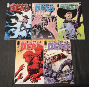 Walking Dead 5PC LOT #50, 51, 52, 58, 59 Charlie Adlard Covers (8.0/8.5) 2008