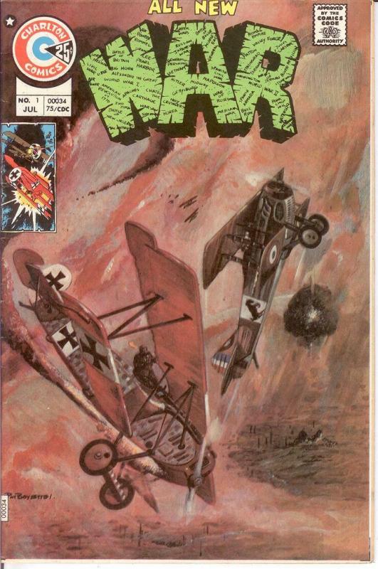 WAR (1975-1984 CHARLTON) 1 VF July 1975 COMICS BOOK 