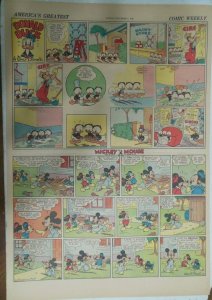 Mickey Mouse & Donald Duck Sunday Page by Walt Disney 12/1/1940 Full Page Size