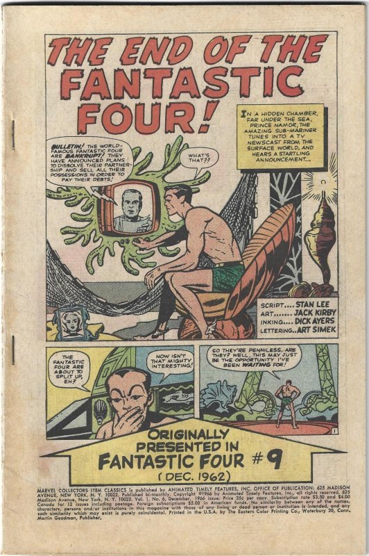 Marvel Collector's Item Classics #6
