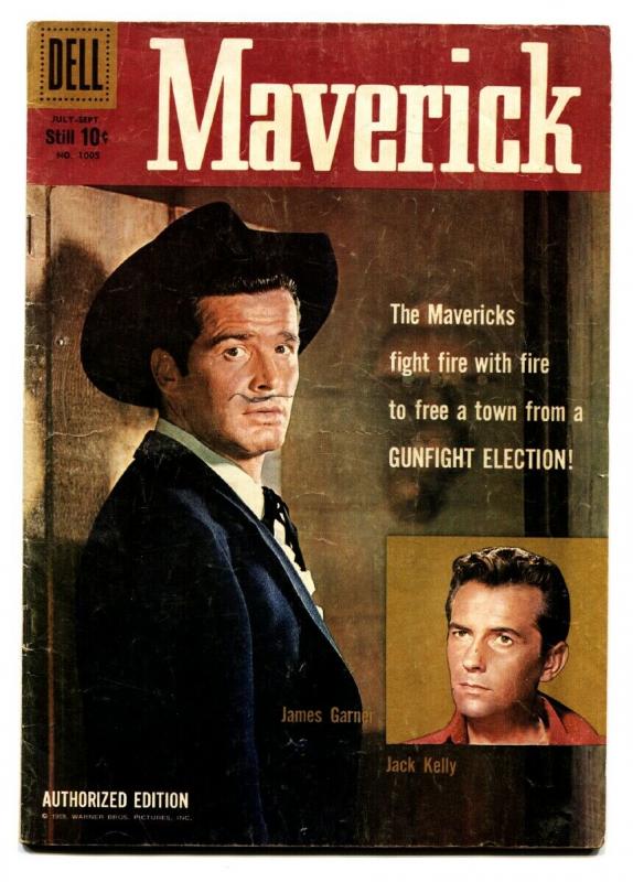 MAVERICK #1005 1959-DELL-JACK KELLY-JAMES GARNER-FOUR COLOR COMICS-vg