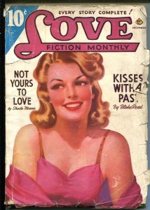 PULP:  Love Fiction Monthly 12/1941-Ace-pin-up girl cover-pulp romance fictio...