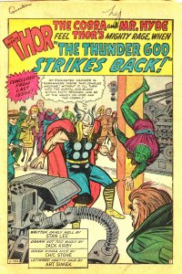 JOURNEY INTO MYSTERY #106 (Jul1964) 3.0 GD/VG  Jack Kirby! Mr. Hyde! The Cobra!