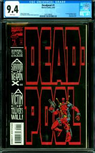 Deadpool #1 CGC Graded 9.4 1st Solo Deadpool - Embossed Cover