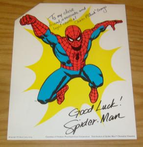 1975 Spider-Man page inscribed to Chuck and signed Good Luck! Spider-Man 