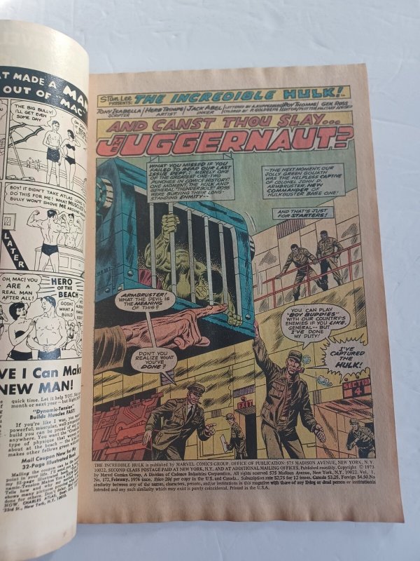 Incredible Hulk #172 - Juggernaut - 1974 - VG