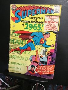 Superman #181  (1965) mid grade 1st superman 2965! VG+ Wow!