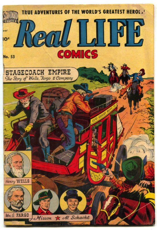 REAL LIFE #53 1950-STANDARD-WELLS FARGO-SEVERIN-ELDER-SCI-FI-TUSKA- vg