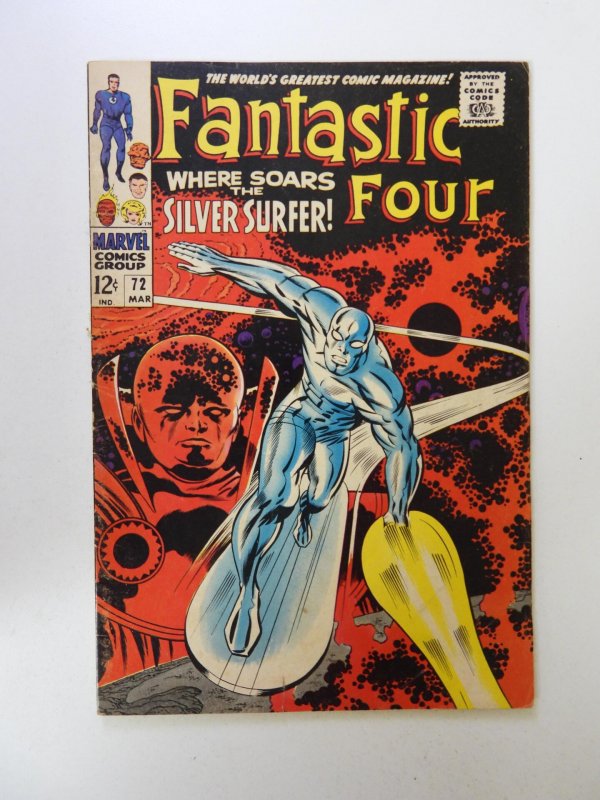 Fantastic Four #72  (1968) VG condition staining back cover 1/2 spine split