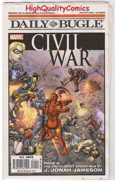 CIVIL WAR / DAILY BUGLE, NM-, Promo, Iron Man vs Captain America, 2006