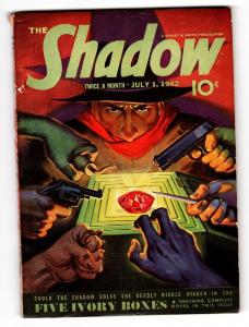 Shadow July 1 1942 Pulp Magazine-Rare George Rozen