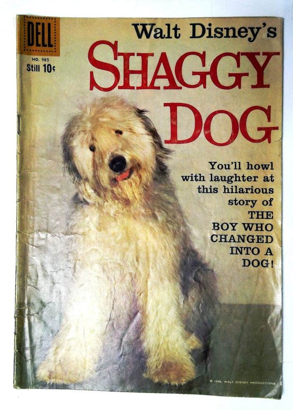 Four Color (Shaggy Dog) #985 (1959) Dell Comics 1st Print Comic Book