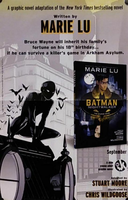 Marie Lu Batman Nightwalker Folded Promo Poster (17x11) New! [FP50]