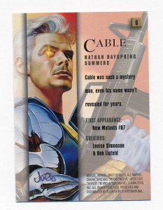 1996 Marvel Masterpieces #6 Cable