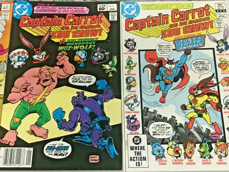 CAPTAIN CARROT#3-14 VF LOT 1982  (6 BOOKS)  DC BRONZE AGE COMICS