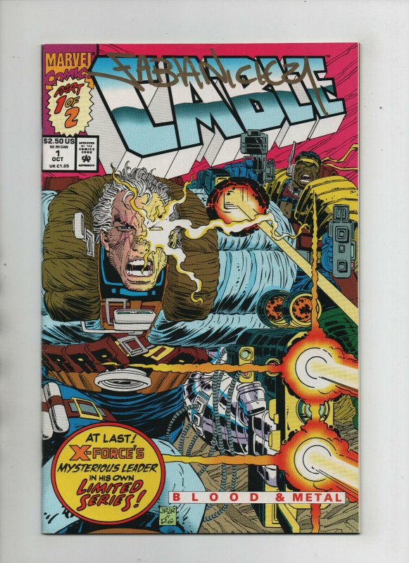 Cable Blood & Metal #1 - Signed By Fabian Nicieza Stryfe Wrap-Around Cover 1992