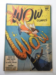 Wow Comics #48 VG- Condition ink fc, centerfold detached bottom staple