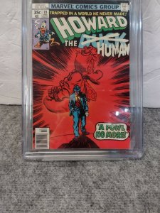 HOWARD THE DUCK #19 CGC 9.0 WHITE PAGES *AMAZING SPIDER-MAN #50 HOMAGE COVER*