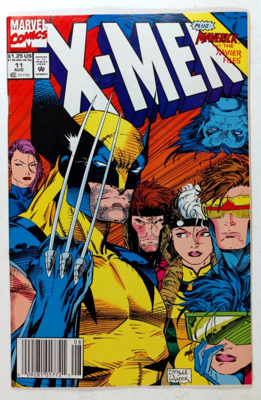 X-Men #11 Newsstand (1992) Iconic cover art by Jim Lee