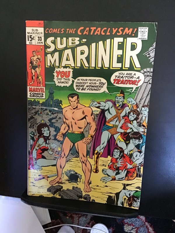 Sub-Mariner #33 (1971) high-grade You Are A Traitor! VF Wow!