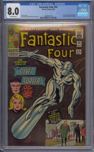 FANTASTIC FOUR #50 CGC 8.0 SILVER SURFER GALACTUS JOHNNY STORM JACK KIRBY