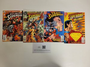 4 DC #1 Cyborg Superman + #64 Superboy + #1 1 Team Superman King of World 64 TJ5