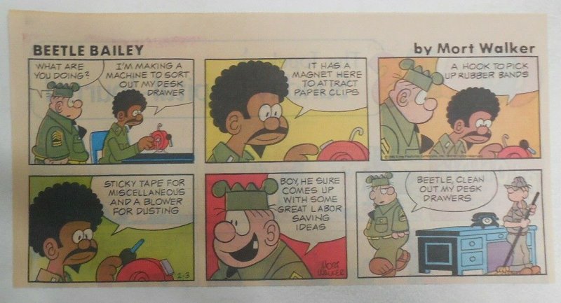 (52) Beetle Bailey Sundays by Mort Walker from 1985 Size: 7.5 x 15 inches